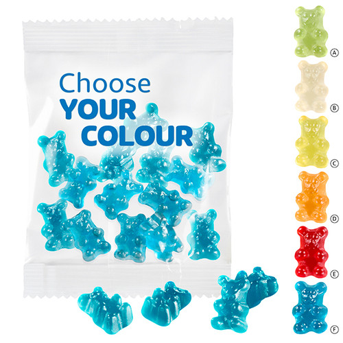 Ours en gélatine 1 couleur, 20 g, sachet compostable