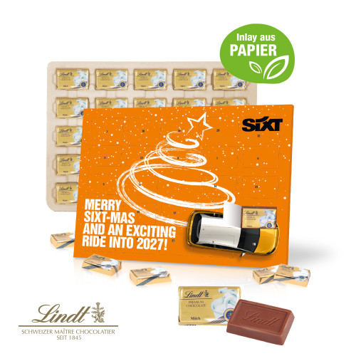 Tisch-Adventskalender Lindt "Select Edition", Inlay aus Papier