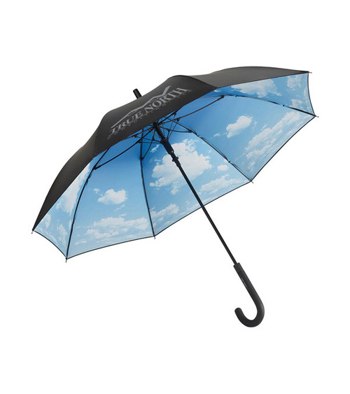 AC-Stockschirm FARE®-Nature mit Wolken-Design innen