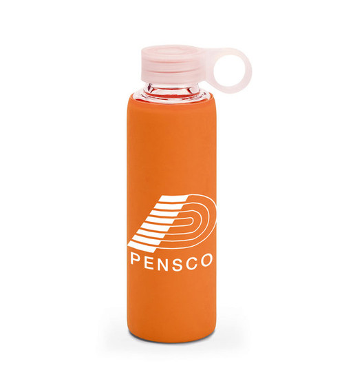 Glasflasche mit Silikonummantelung DHABI 380 ml