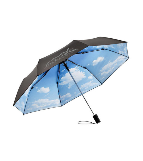 AC-Mini-Taschenschirm FARE®-Nature mit Wolken-Design innen