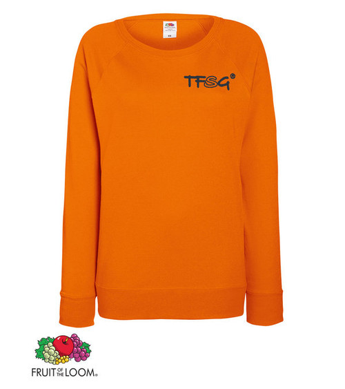 Fruit of the Loom Raglan Sweat Light Sweatshirt Damen - bestickt