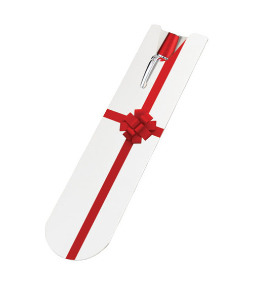 Kugelschreiber-Präsenttasche mit roter Schleife