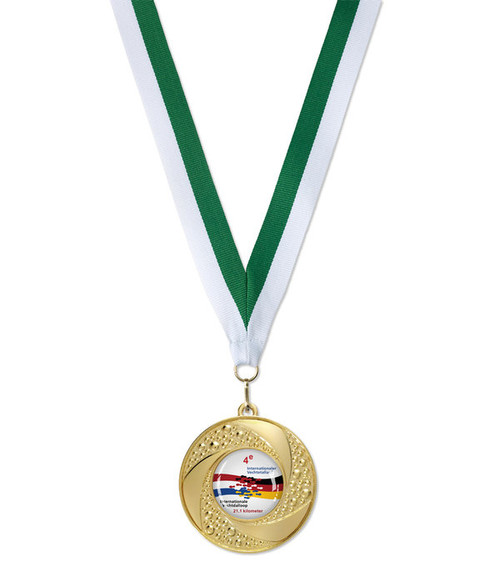 Medaille Gold Wellen-Design