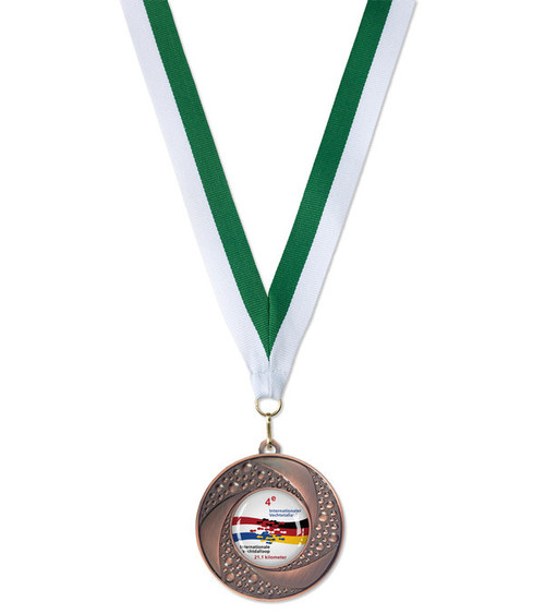 Medaille Bronze Wellen-Design