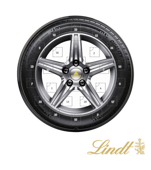 Adventskalender rund LINDT - Winterreifen