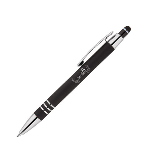 Celena Kugelschreiber aus Metall mit Stylus - 30. Jubiläum Logo