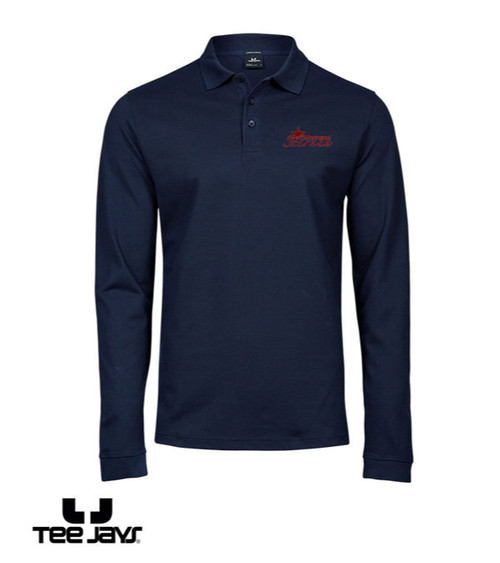 Tee Jays Poloshirt mit Langarm Herren 215 g/m² - bestickt