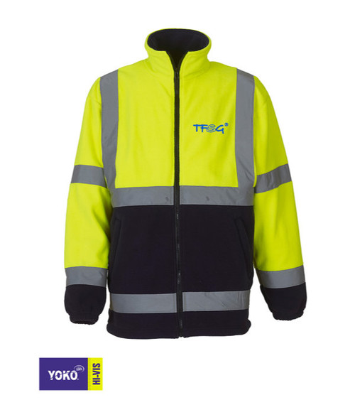 YOKO Warnschutz-Fleecejacke 160 g/m² - bestickt