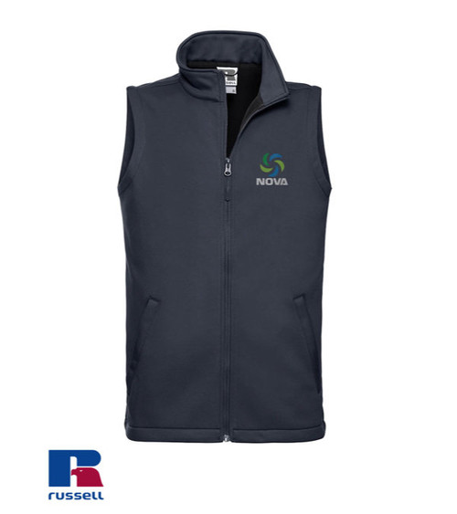 RUSSELL Softshellweste Herren 315 g/m² - bestickt