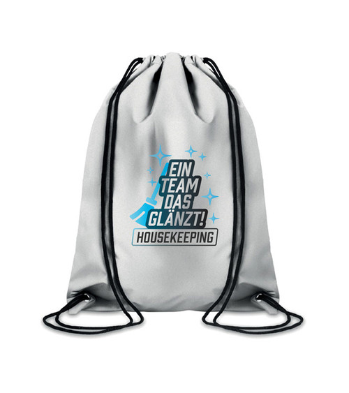 Hoop Reflect reflektierende Kordelzug Tasche - mit ein Team das glänzt! - Logo