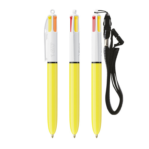 BIC® 4 Colours Sun ballpen + Lanyard