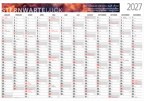 Wandplaner Cosmos Bestseller