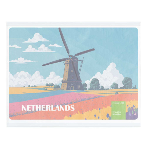 POLYCLEAN rPET Displaytuch 21x15 cm im Pergaminbeutel, All-Inclusive-Paket