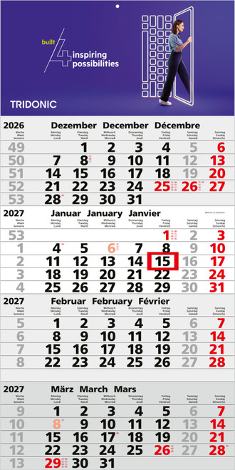 4-Monatskalender Mega 4 Bestseller (Einblatt)