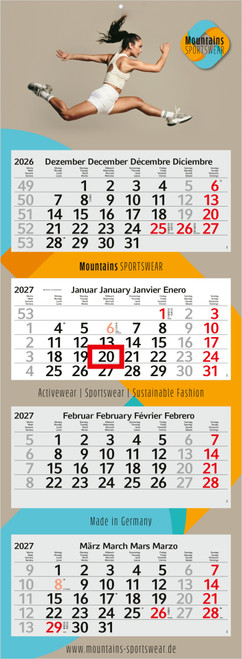 4-Monatskalender Profil 4 Bestseller (Mehrblock)