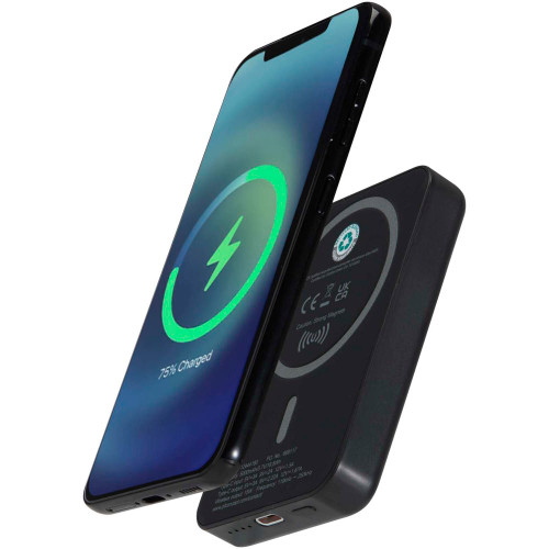 Acrab 15 W 5.000 mAh magnetische kabellose Powerbank mit 20 W PD aus recyceltem Kunststoff