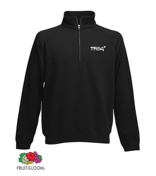 Fruit of the Loom Sweatshirt mit Zippkragen 280 g/m² - bestickt