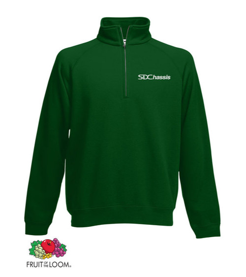 Fruit of the Loom Sweatshirt mit Zippkragen 280 g/m² - bedruckt