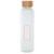 Lume 500 ml Frosted Soda-Lime Glass Bottle with Bamboo Lid