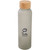 Lume 500 ml Frosted Soda-Lime Glass Bottle with Bamboo Lid