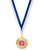 Médaille aspect or au design de fleurs