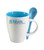 Tasse zweifarbig mit Löffel 250 ml