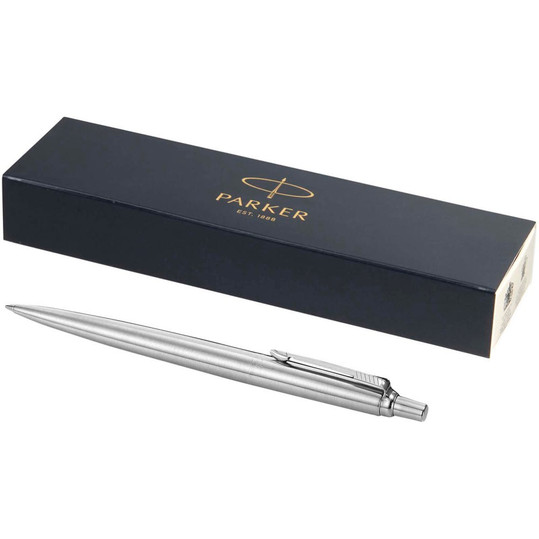 Parker Jotter Stainless Steel Ballpoint Pen (blue ink)