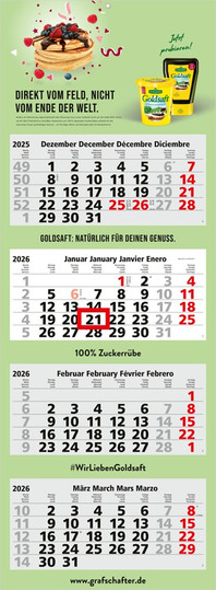 4-Month Calendar Quadro Light 4 Bestseller (Multi-Block) 4-Month Calendar Quadro Light 4 Bestseller (Multi-Block)