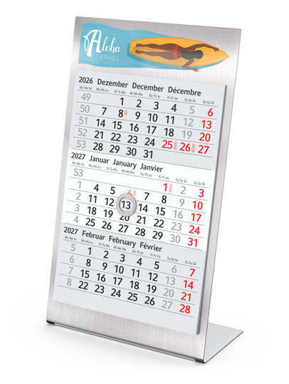 Desktop 3 Steel Bestseller Desk Calendar