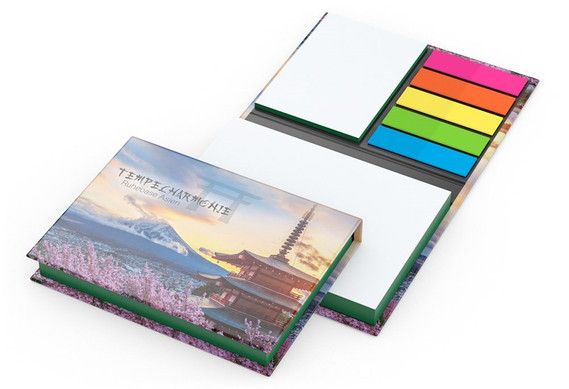 Vienna Bookcover White Bestseller Sticky Note Set, 100/25 Sheets, Colored Edges Vienna Bookcover White Bestseller Sticky Note Set, 100/25 Sheets, Colored Edges