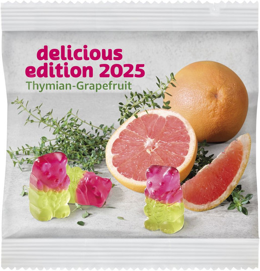 Vegane Thymian-Grapefruit Bärchen im kompostierbaren Tütchen