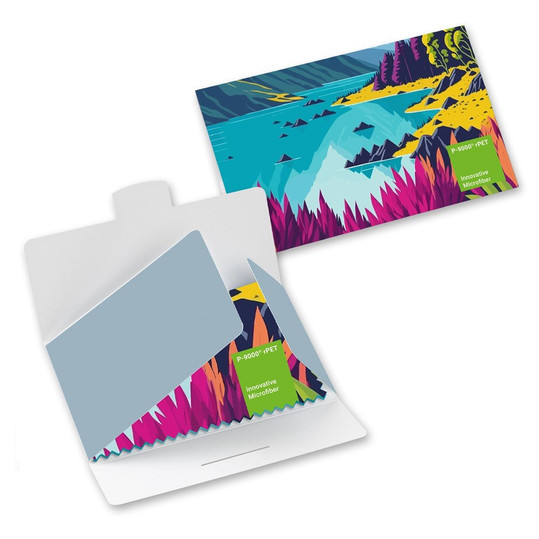 POLYCLEAN rPET Glasses Cleaning Cloth 18x18 cm in Paper Case, All-Inclusive Package POLYCLEAN rPET Glasses Cleaning Cloth 18x18 cm in Paper Case, All-Inclusive Package