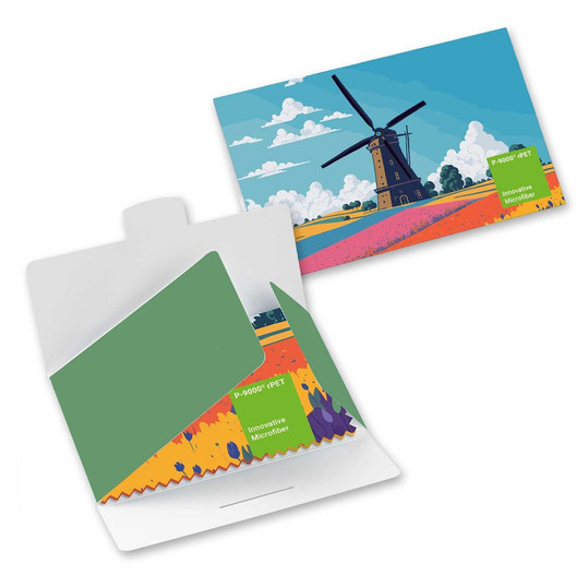 POLYCLEAN rPET Glasses Cleaning Cloth 21x15 cm in Paper Case, All-Inclusive Package POLYCLEAN rPET Glasses Cleaning Cloth 21x15 cm in Paper Case, All-Inclusive Package