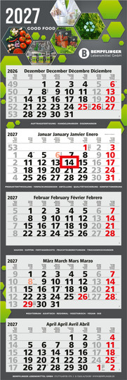 5-Monatskalender Penta Light 5 Bestseller (Mehrblock)