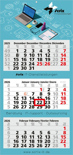 3-Month Calendar Maxi Light 3 Bestseller (Multi-block)