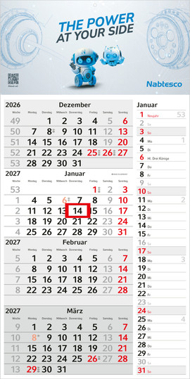 4-Monatskalender Konzept 4 Post Bestseller (Einblatt)