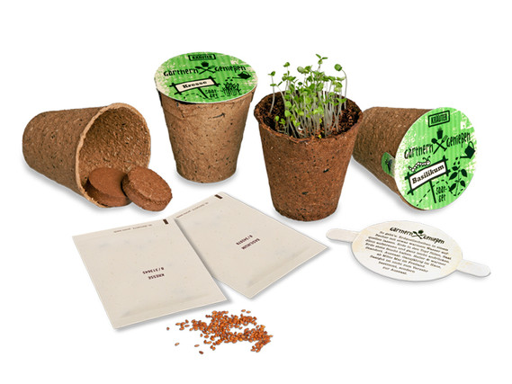 Gärtnern & Genießen - Kräutertöpfchen Samenset