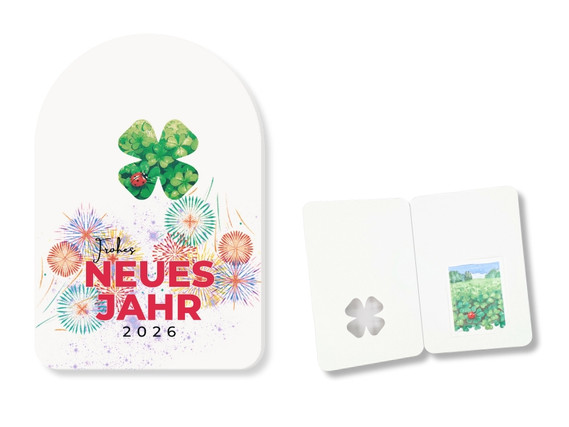 Glückwunschkarte mit Samentütchen (B6 Rundbogen)