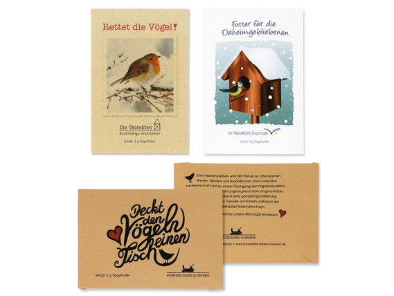 Pochette d'alimentation personnalisable (quadrichromie) 105 x 156 mm | Pochette d'alimentation "Fais un vœu"