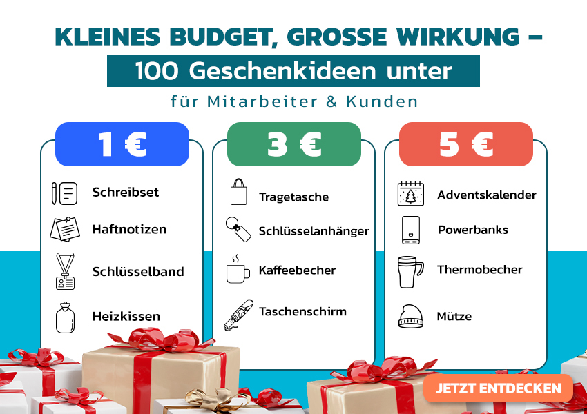 Personalisierte Werbegeschenke für jedes Budget – schon ab 1 €