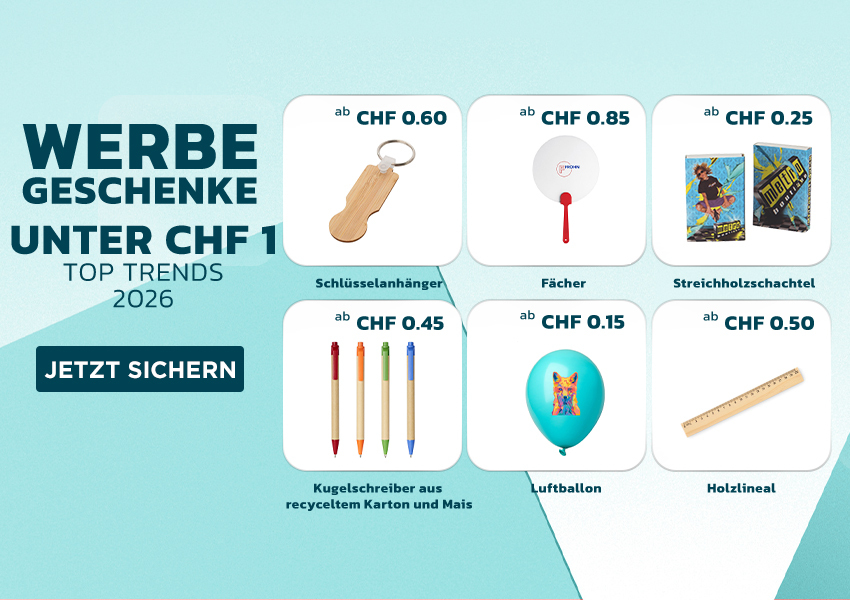 Werbegeschenke unter CHF 1