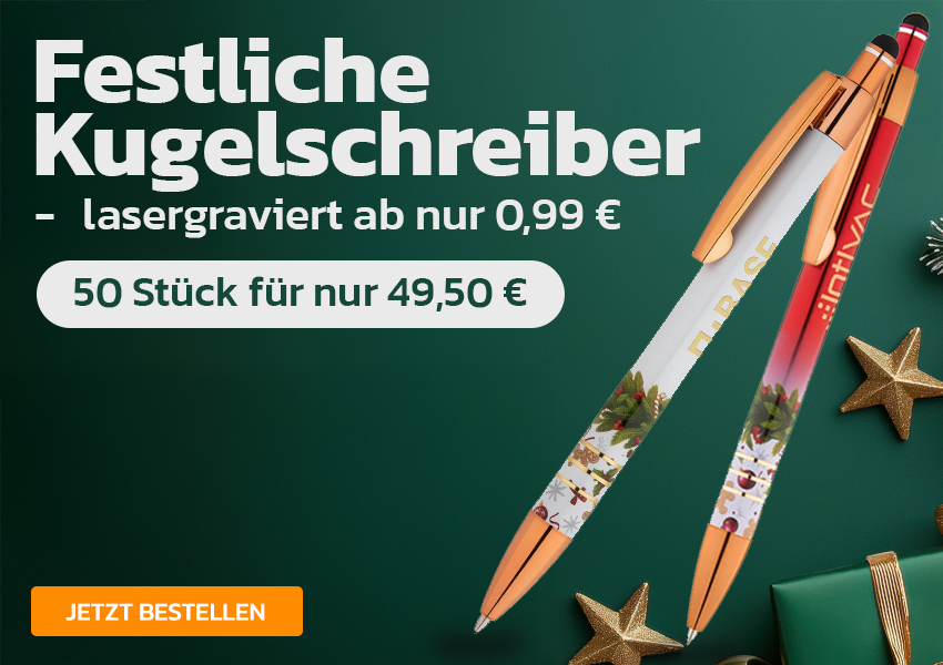 Werbekugelschreiber & Stifte mit Weihnachtsmotiv