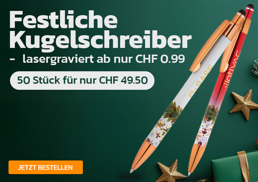 Werbekugelschreiber & Stifte mit Weihnachtsmotiv