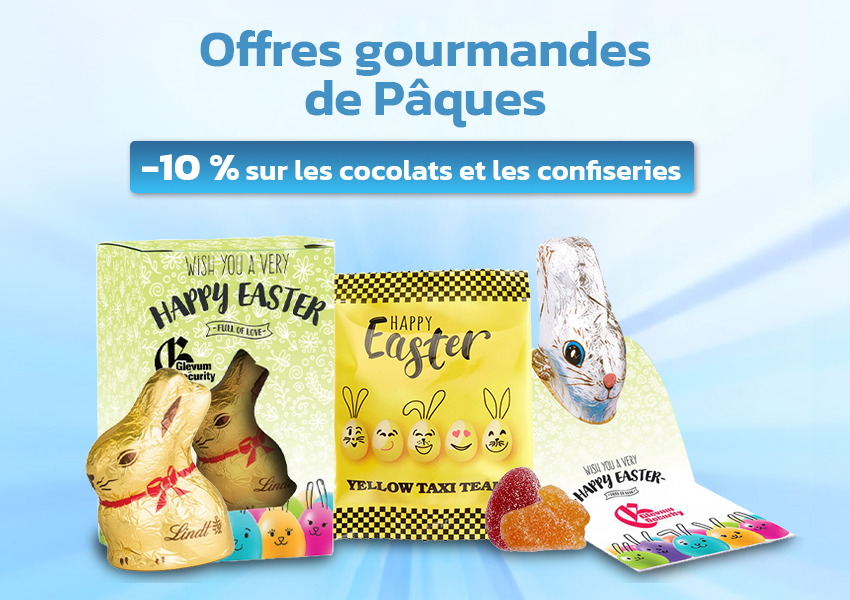 Confiseries de Pâques avec logo