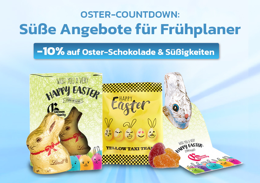 Ostersüßigkeiten mit Logo bedrucken