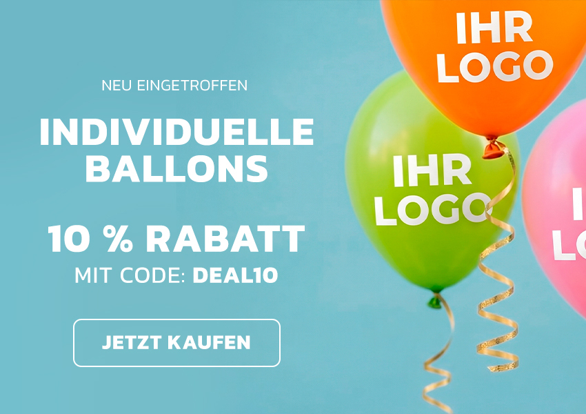 luftballons mit 10% Rabatt