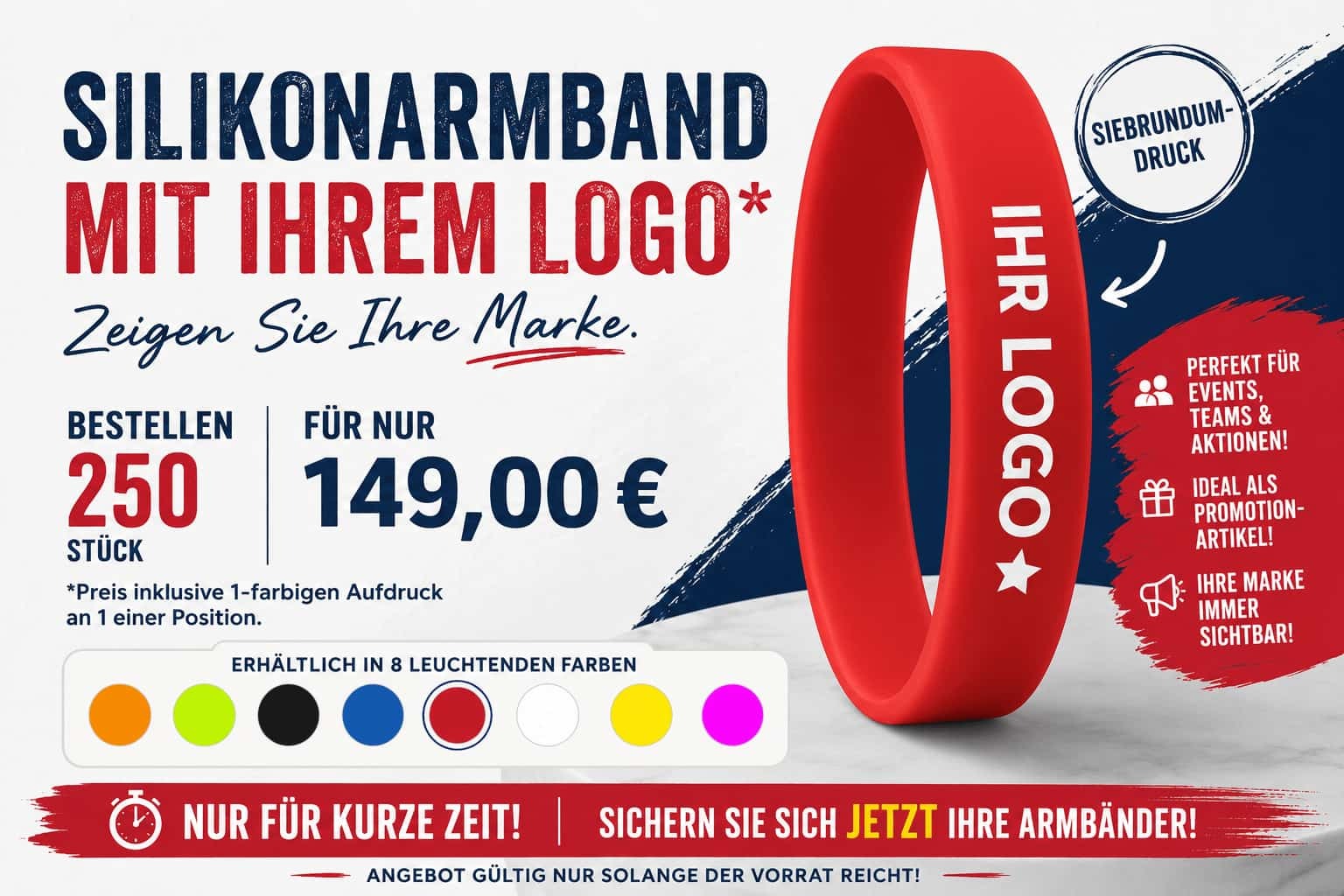 Silikonarmband mit Logo