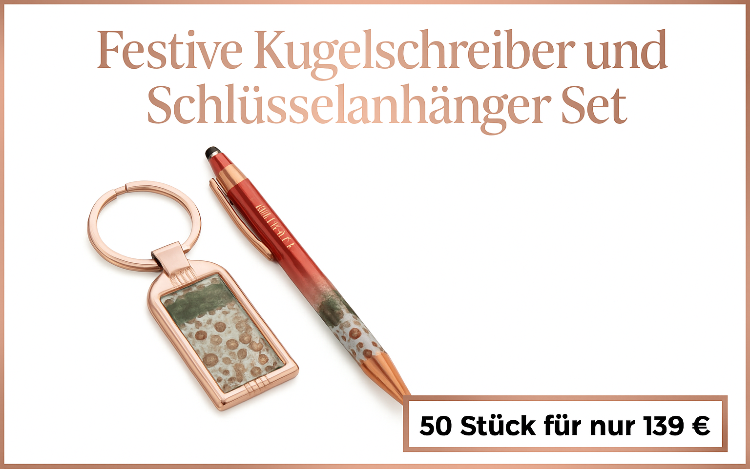 Celena Festive Kugelschreiber und Schlüsselanhänger Set