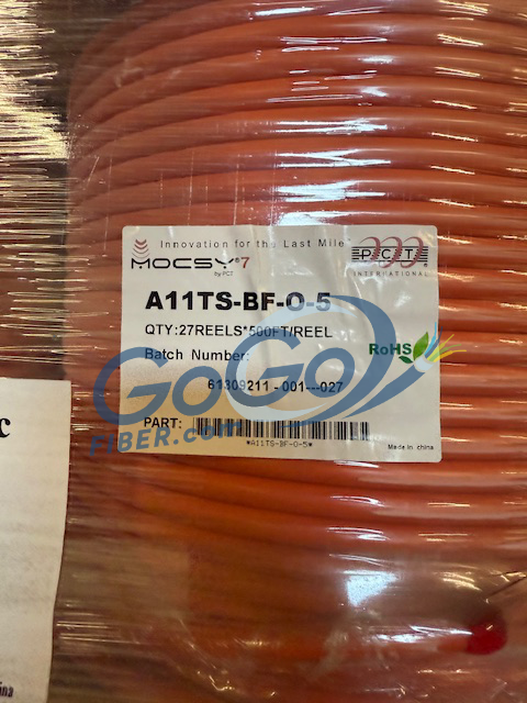 PCT RG11 A11TS-BF-0-5, Orange, Underground cable, 500 FT- Single Reel